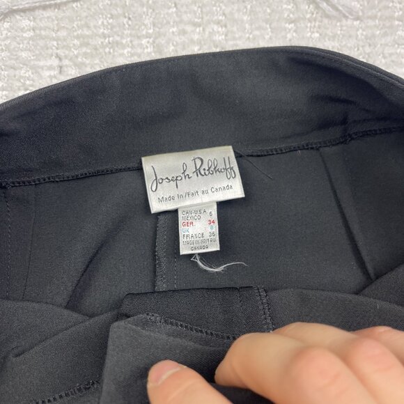 Joseph Ribkoff Wide Leg Trousers Black Pants Metal Stud Detailing Wom Size 6 - Picture 6 of 15